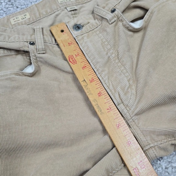J Crew 484 Pants 31x32‎ Tan Corduroy Straight Leg Stretch Chinos Comfort - Picture 10 of 13